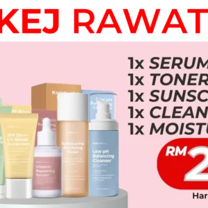 Pakej Rawatan - 1 Serum 1 Toner 1 Moisturizer 1 Cleanser 1 Sunscreen